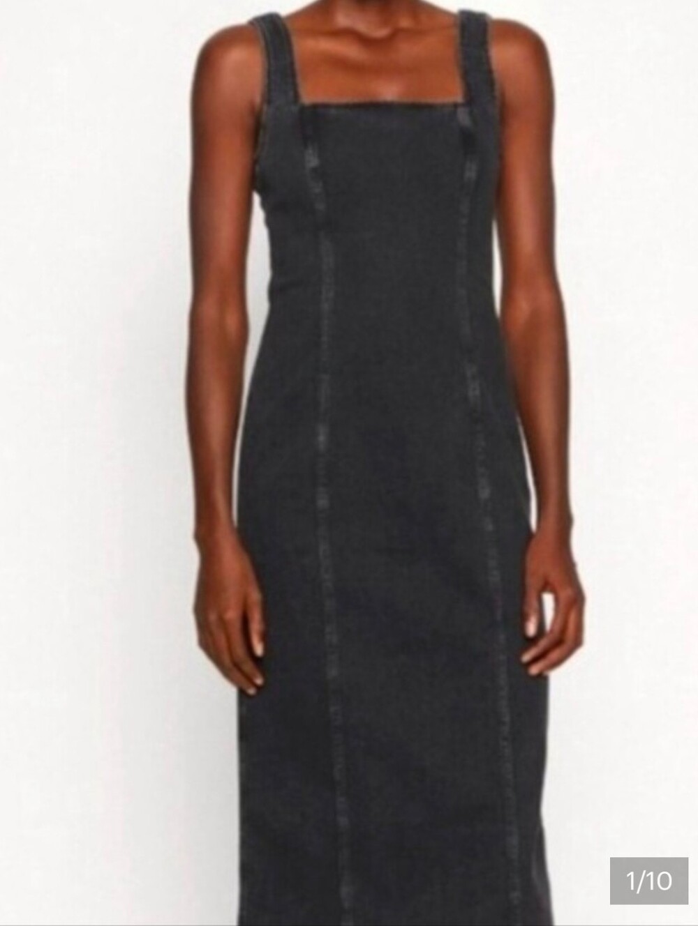 ​Abercrombie & Fitch Black Denim Mid Dress Size XS Tall NWT
